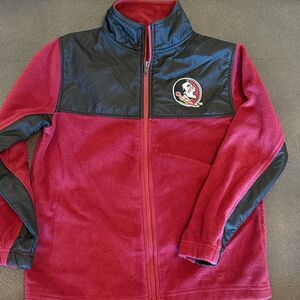 Rivalry Threads 91 Burgundy and Black Fleece Jacket Seminole State Logo size M-8